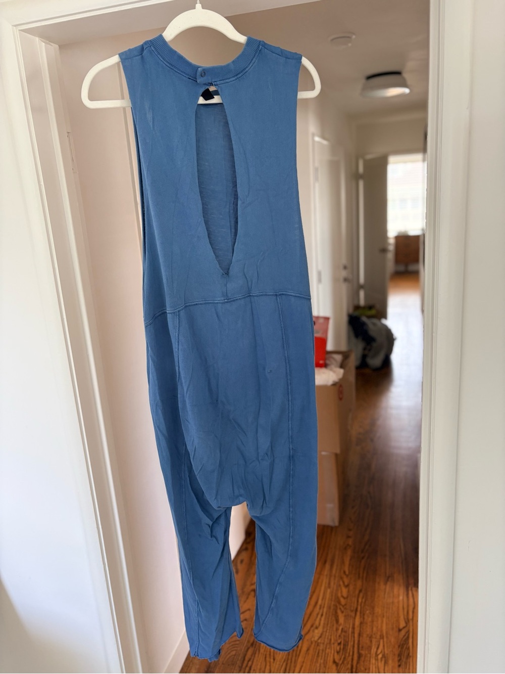 Urban Outfitters Out From Under Austin Blue Sleeveless Cotton Jumpsuit - Picture 6 of 8